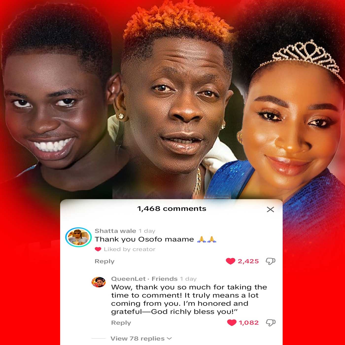 Peller, Shatta Wale, QueenLet